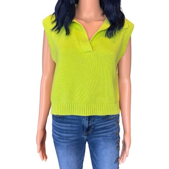 Velvet by Graham & Spencer Avalon Neon Sweater Tank Large *Flawed Gem* - Picture 5 of 10